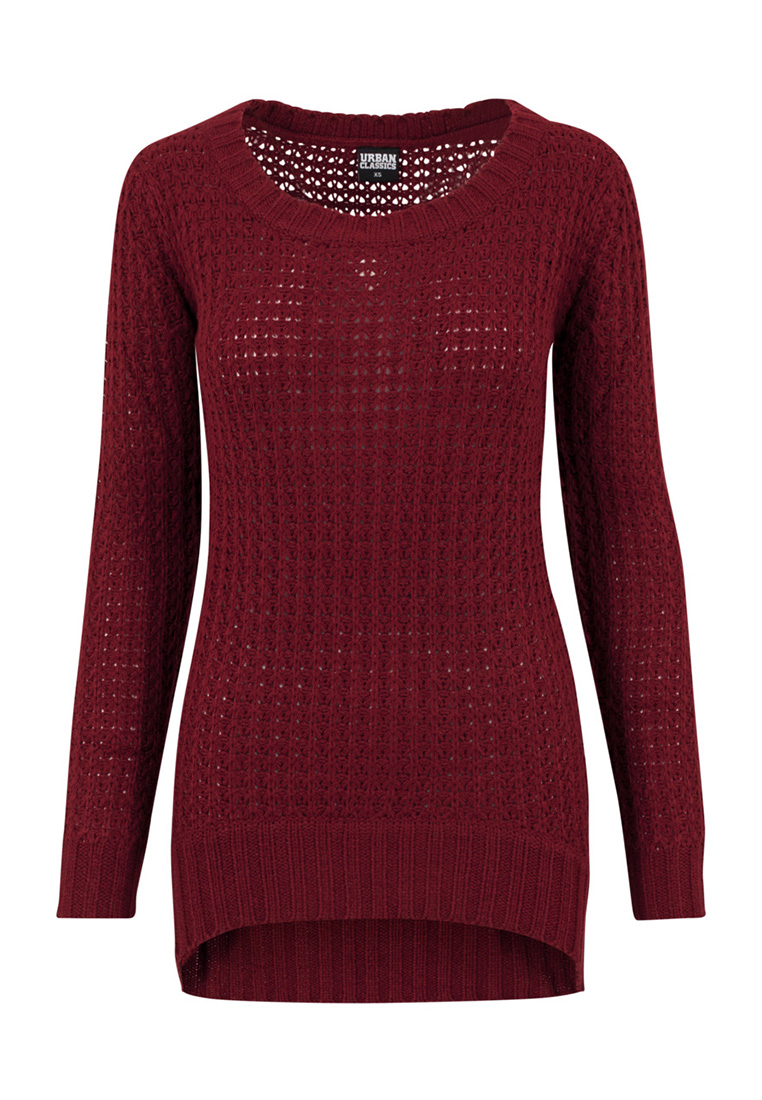 Urban Classics Ladies Long Wideneck Sweater TB739 Burgundy günstig online kaufen