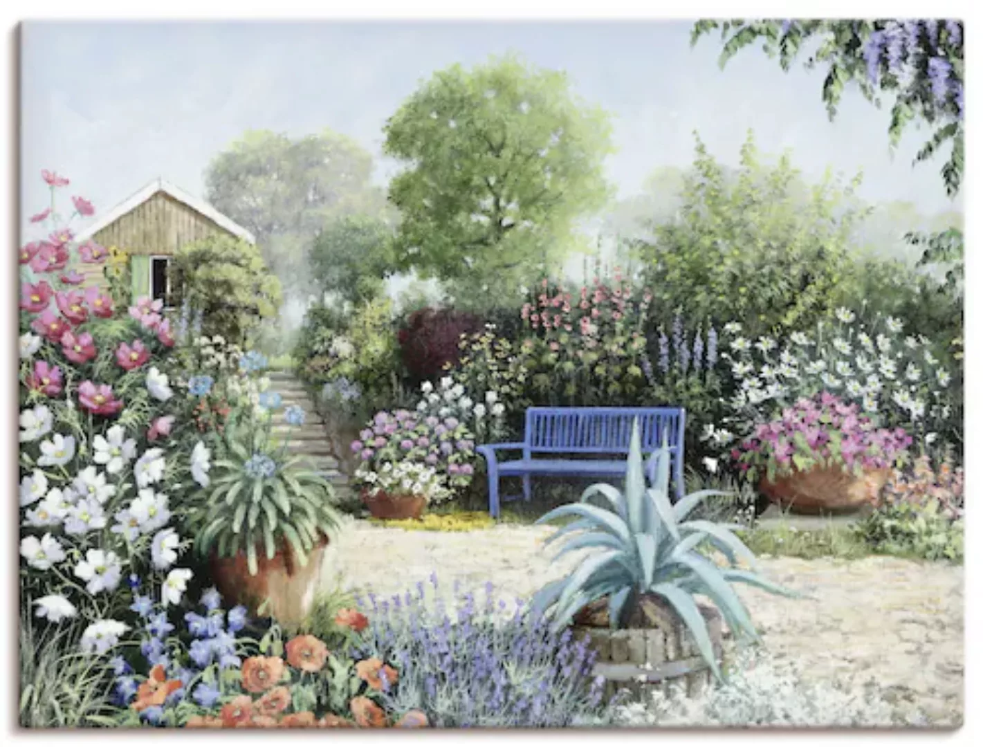 Artland Leinwandbild "Ruhiger Garten", Garten, (1 St.) günstig online kaufen