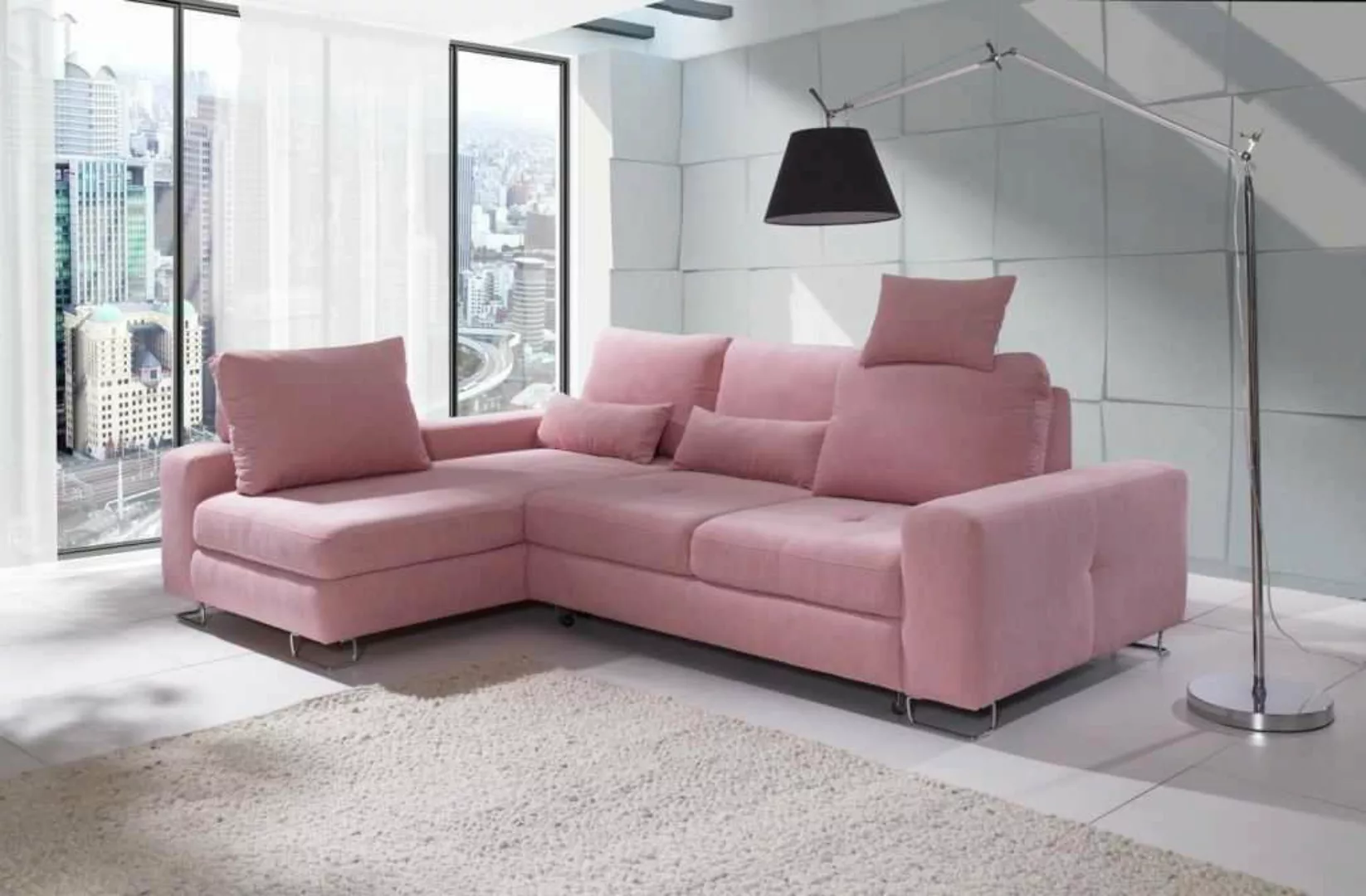 JVmoebel Ecksofa Ecksofa Wohnlandschaft Polster mit Bettfunktion Sofa Eckso günstig online kaufen