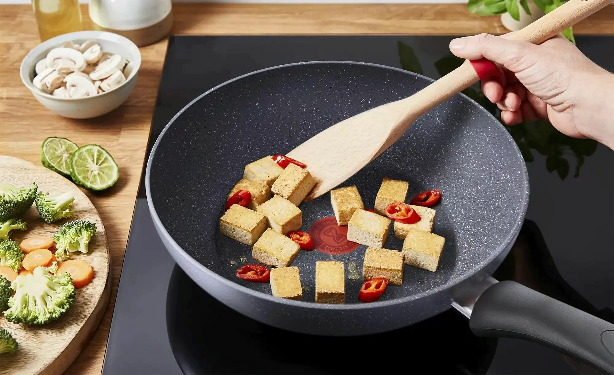 Tefal Wokpfanne  Healthy Chef ¦ grau ¦ Aluminium Ø: 28 Töpfe & Pfannen & Zu günstig online kaufen