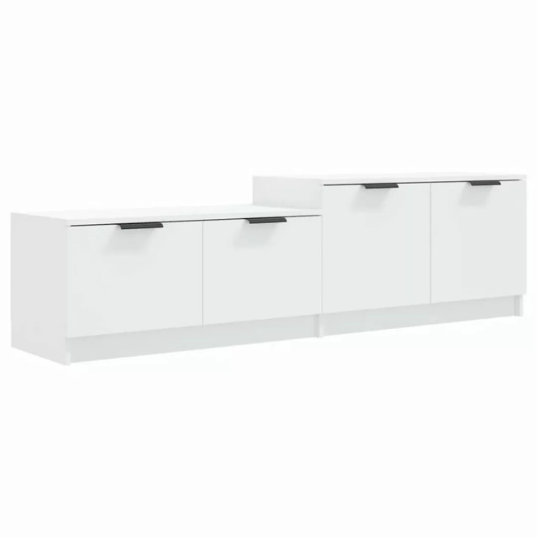 furnicato TV-Schrank Weiß 158,5x36x45 cm Holzwerkstoff günstig online kaufen