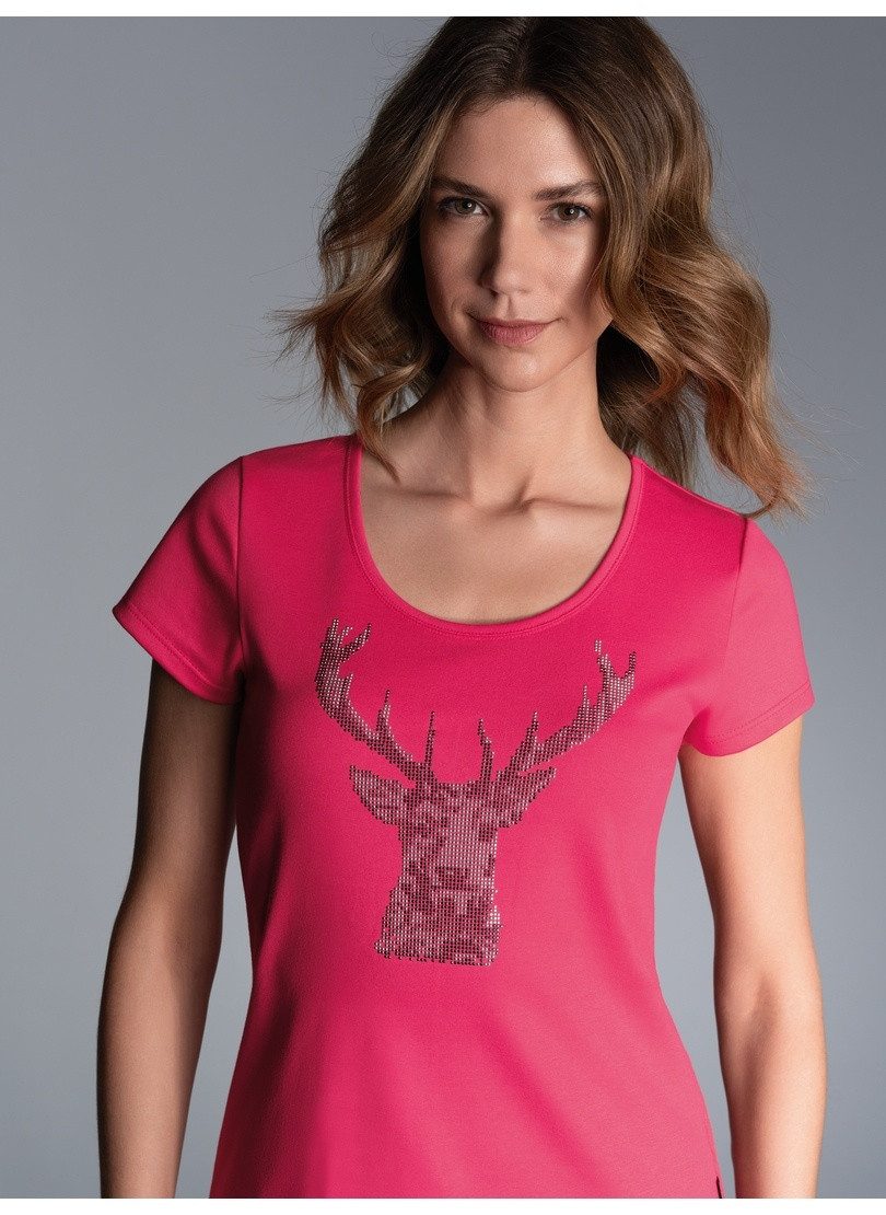 Trigema T-Shirt "TRIGEMA T-Shirt Glitzer-Hirsch", (1 tlg.) günstig online kaufen