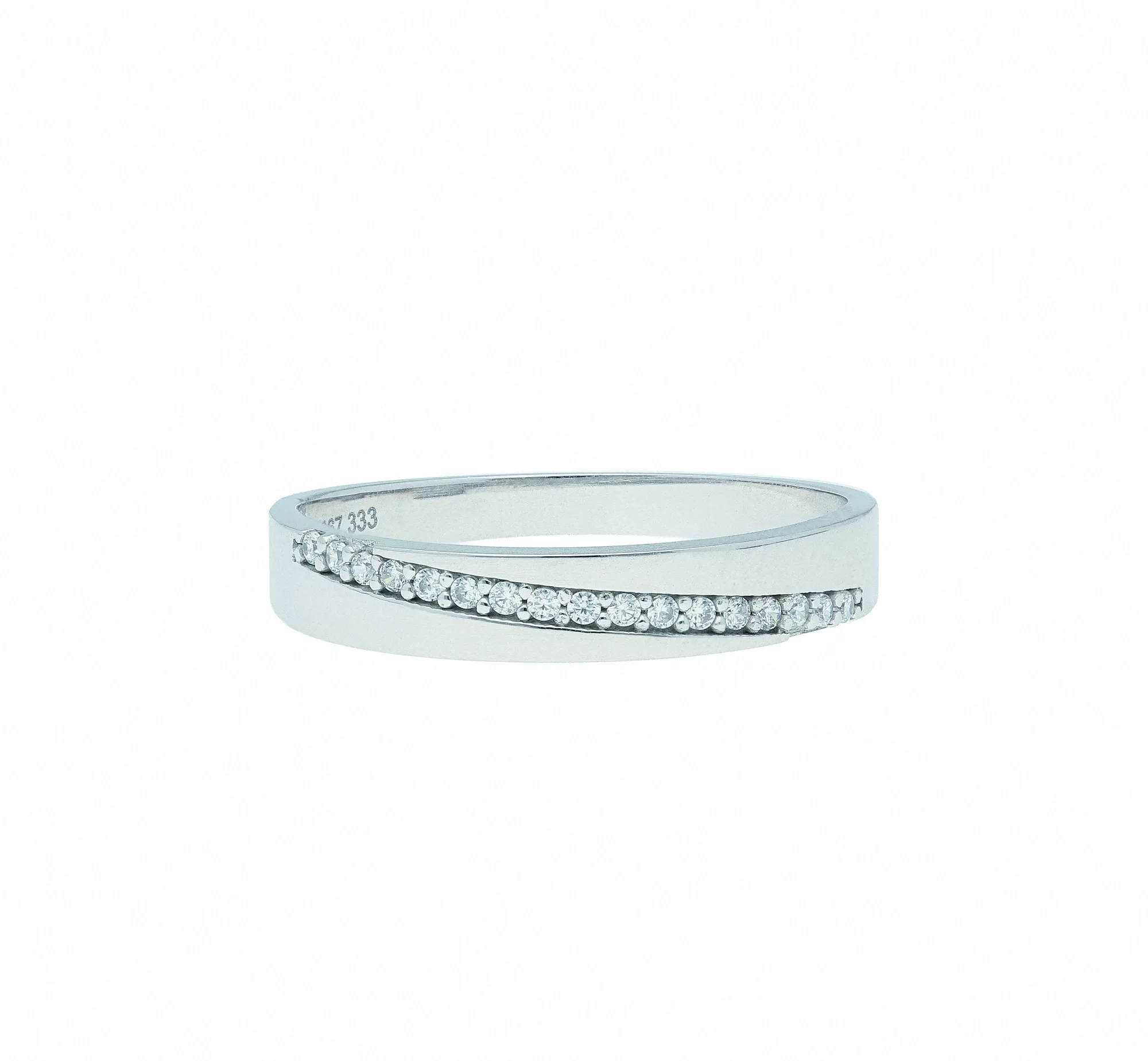 Adelia´s Fingerring "333 Weißgold Ring mit Zirkonia", Goldschmuck für Damen günstig online kaufen