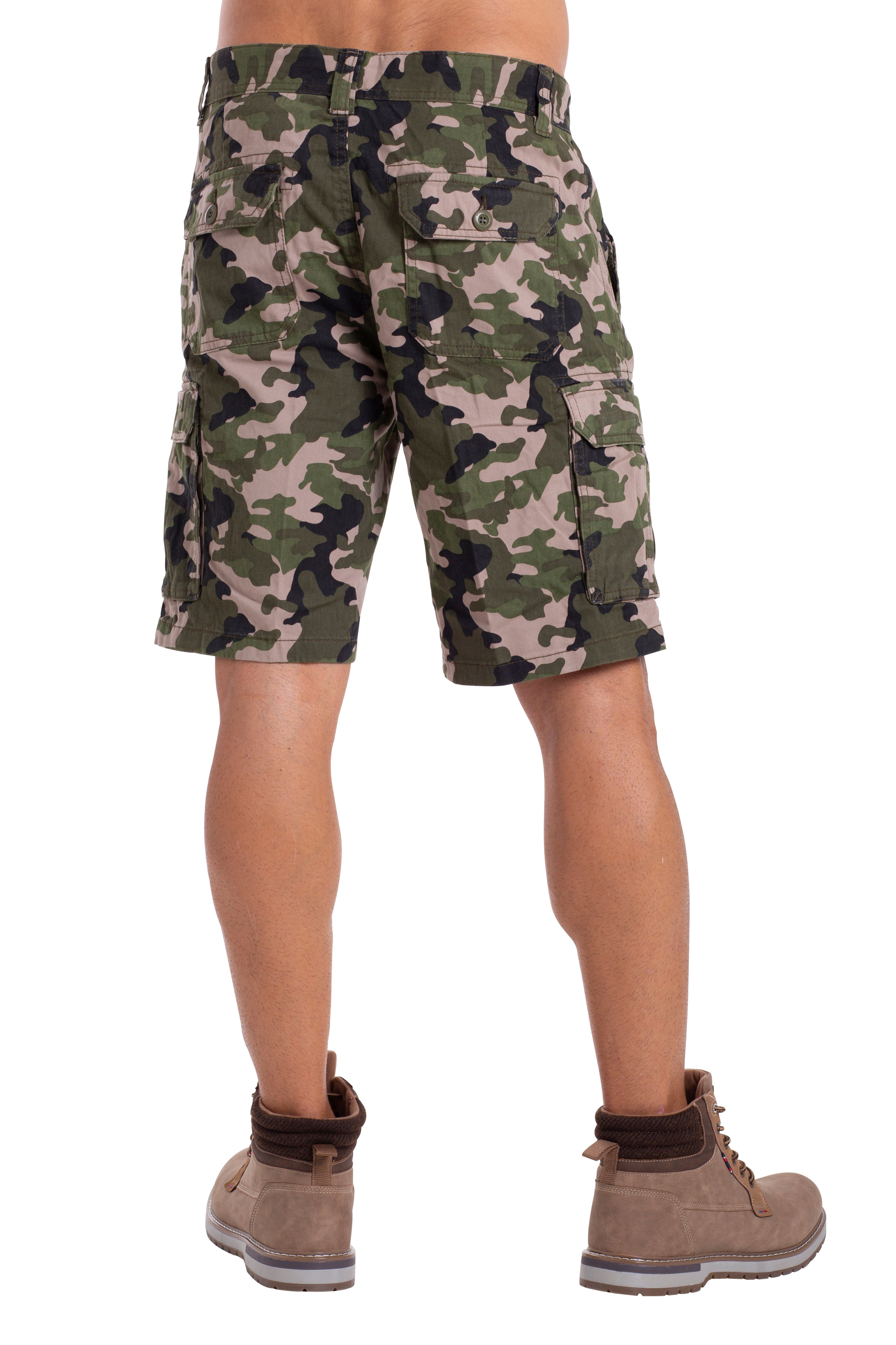 BlauerHafen Cargobermudas Herren Heer Camouflage Cargo günstig online kaufen