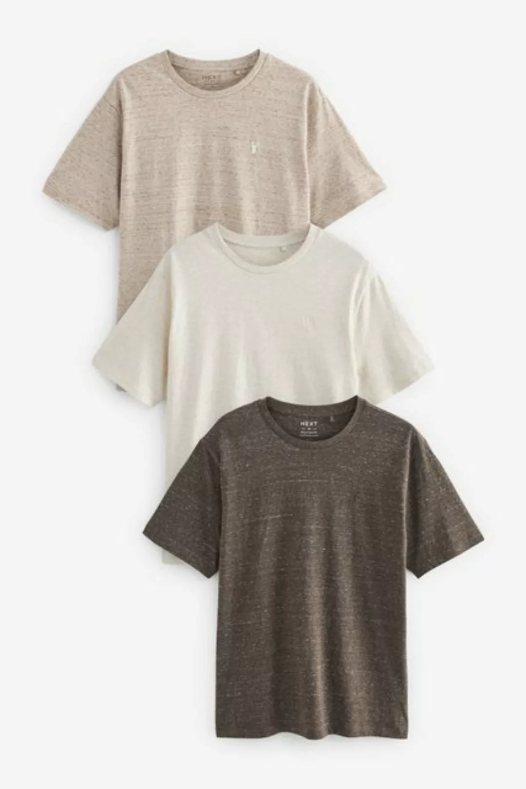 Next T-Shirt Meliertes T-Shirt- 3er Pack (3-tlg) günstig online kaufen