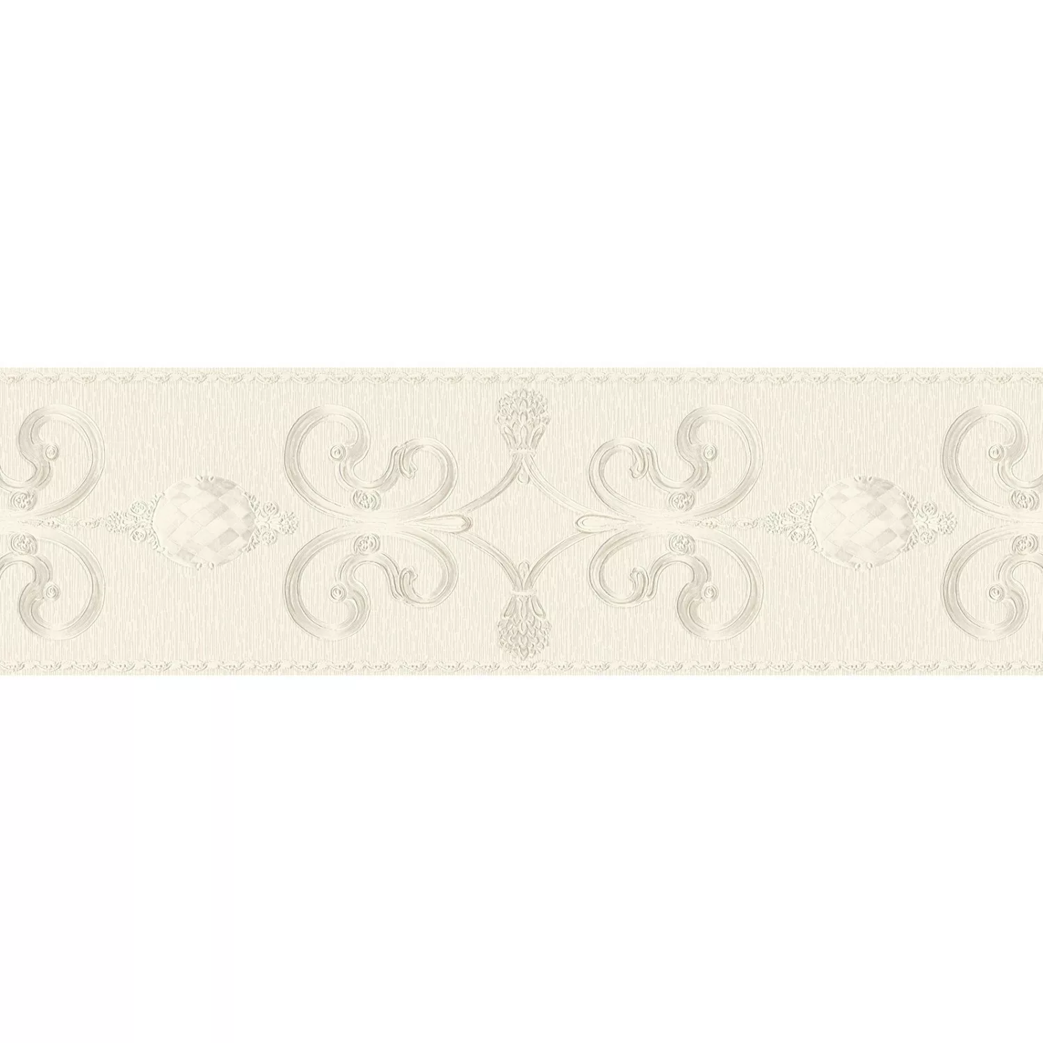 A.S. Création Borte selbstklebend Ornament 5 m x 15 cm Creme-Silber günstig online kaufen