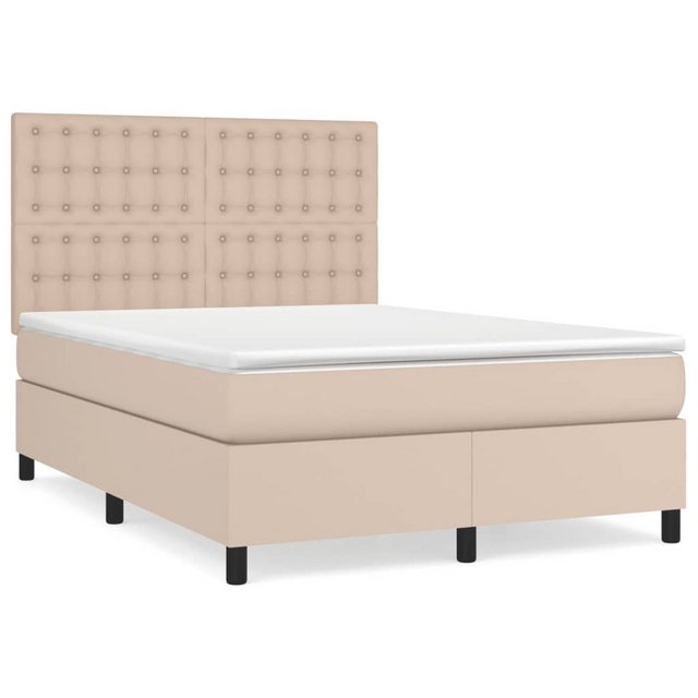 vidaXL Boxspringbett Bett Boxspringbett mit Matratze Kunstleder (140 x 200 günstig online kaufen