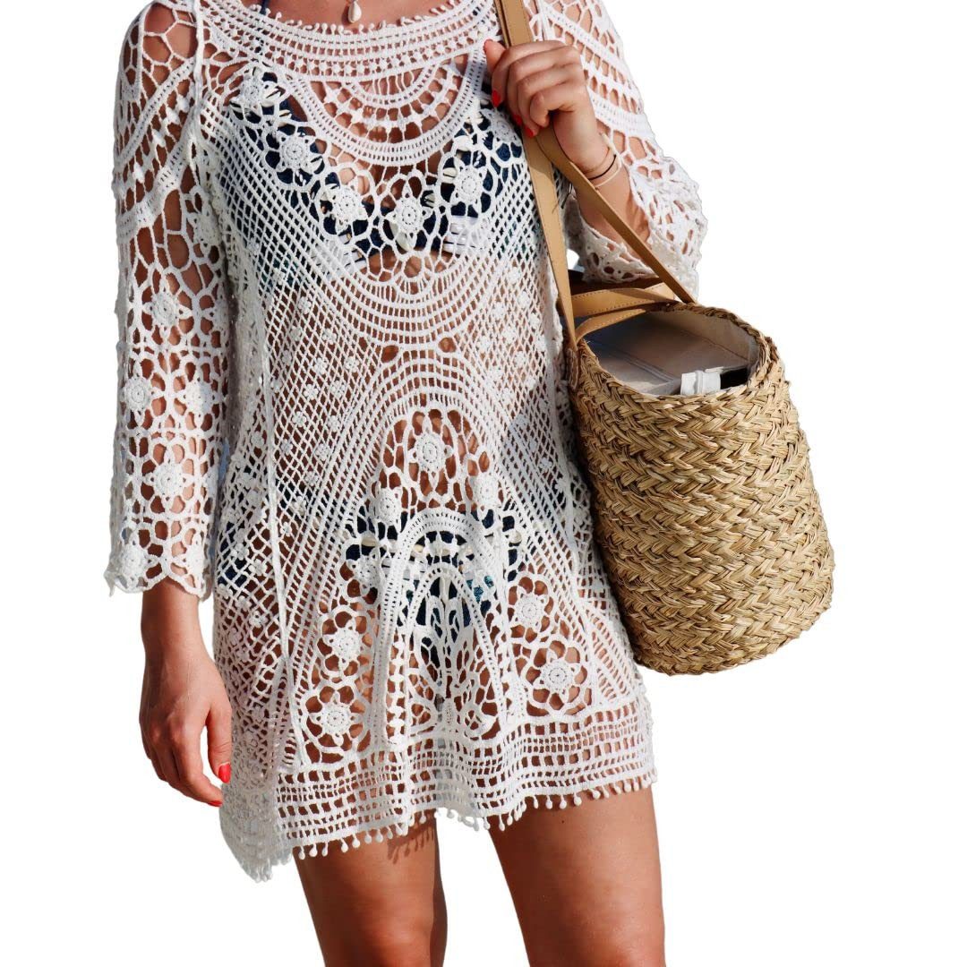 RWEUOQ Strandkleid Bikini-Cover-ups, locker sitzende Strandbekleidung günstig online kaufen