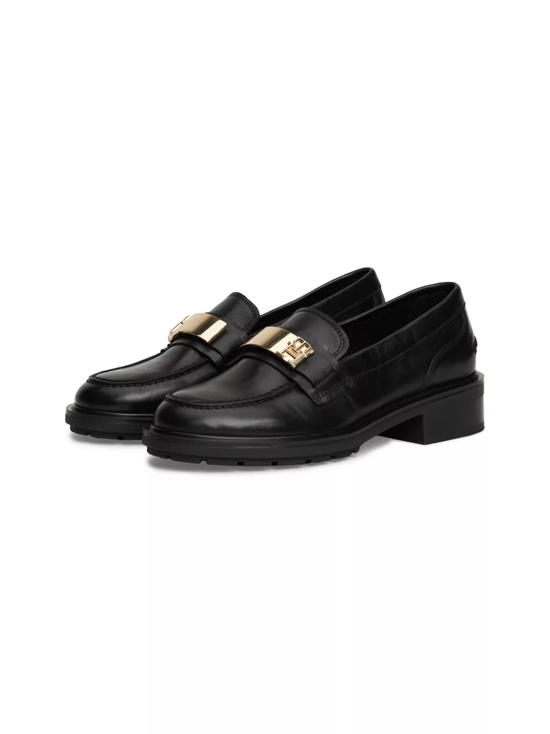 Tommy Hilfiger Loafer "TH LOGO LEATHER LOAFER", Slipper, Businesschuh, Schl günstig online kaufen