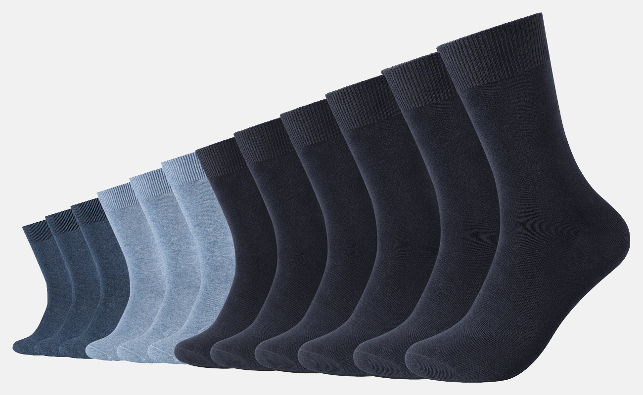 Camano Unisex Socken Comfort Cotton Crew 12er Pack günstig online kaufen