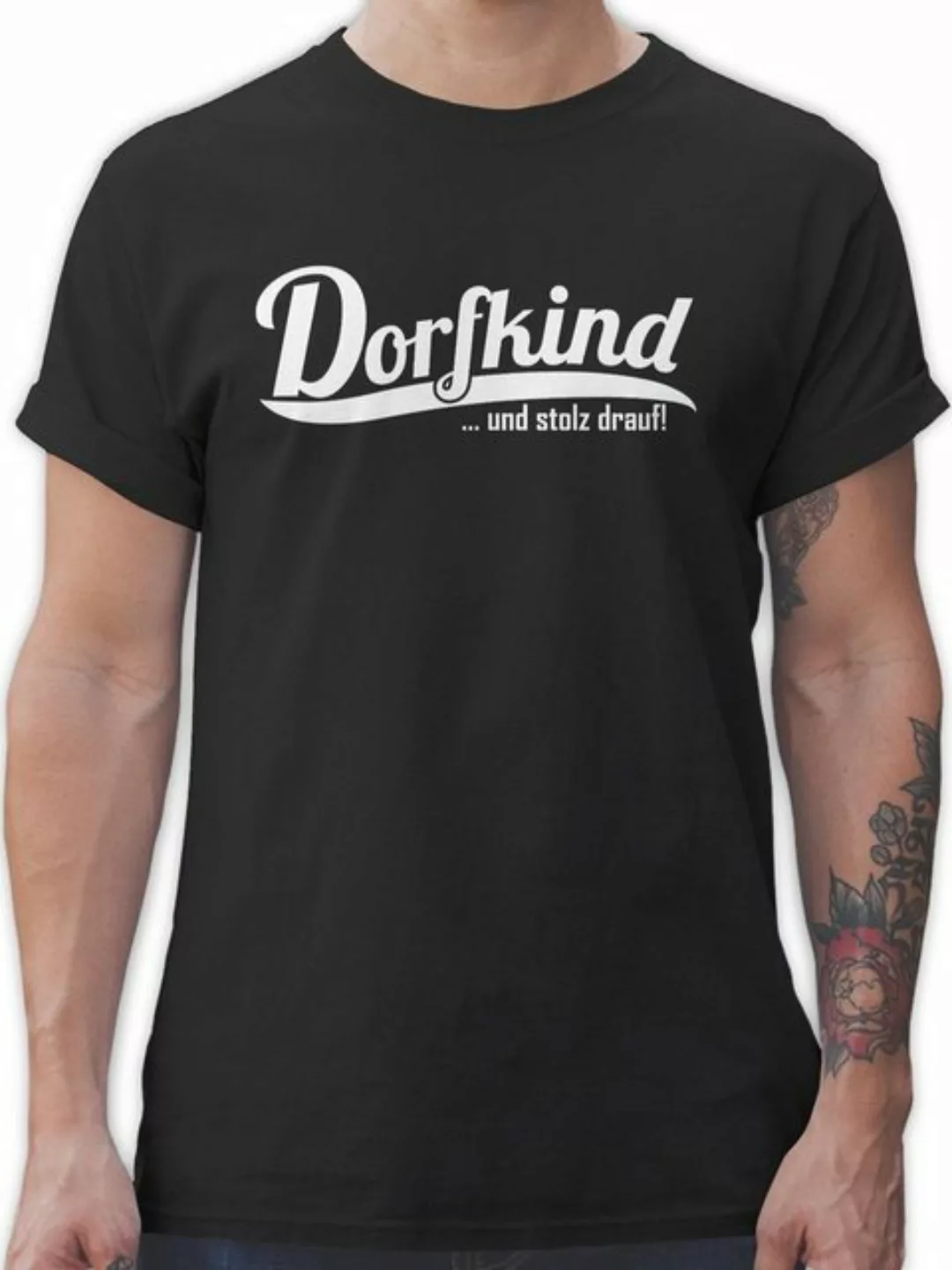 Shirtracer T-Shirt Dorfkind und stolz drauf Sprüche Statement mit Spruch günstig online kaufen
