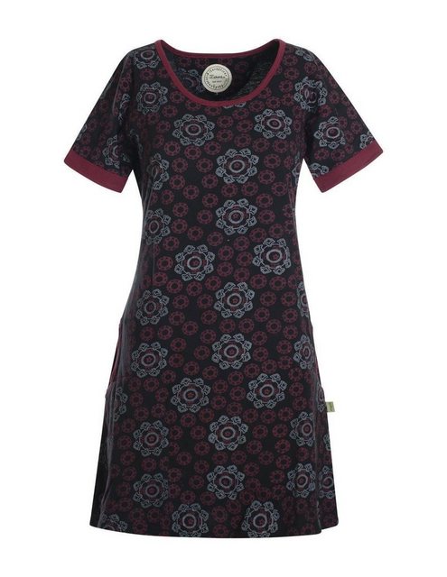 Vishes Jerseykleid Kurzarm Kleid Blumen Tunika Jerseykleid Baumwolle Tunika günstig online kaufen