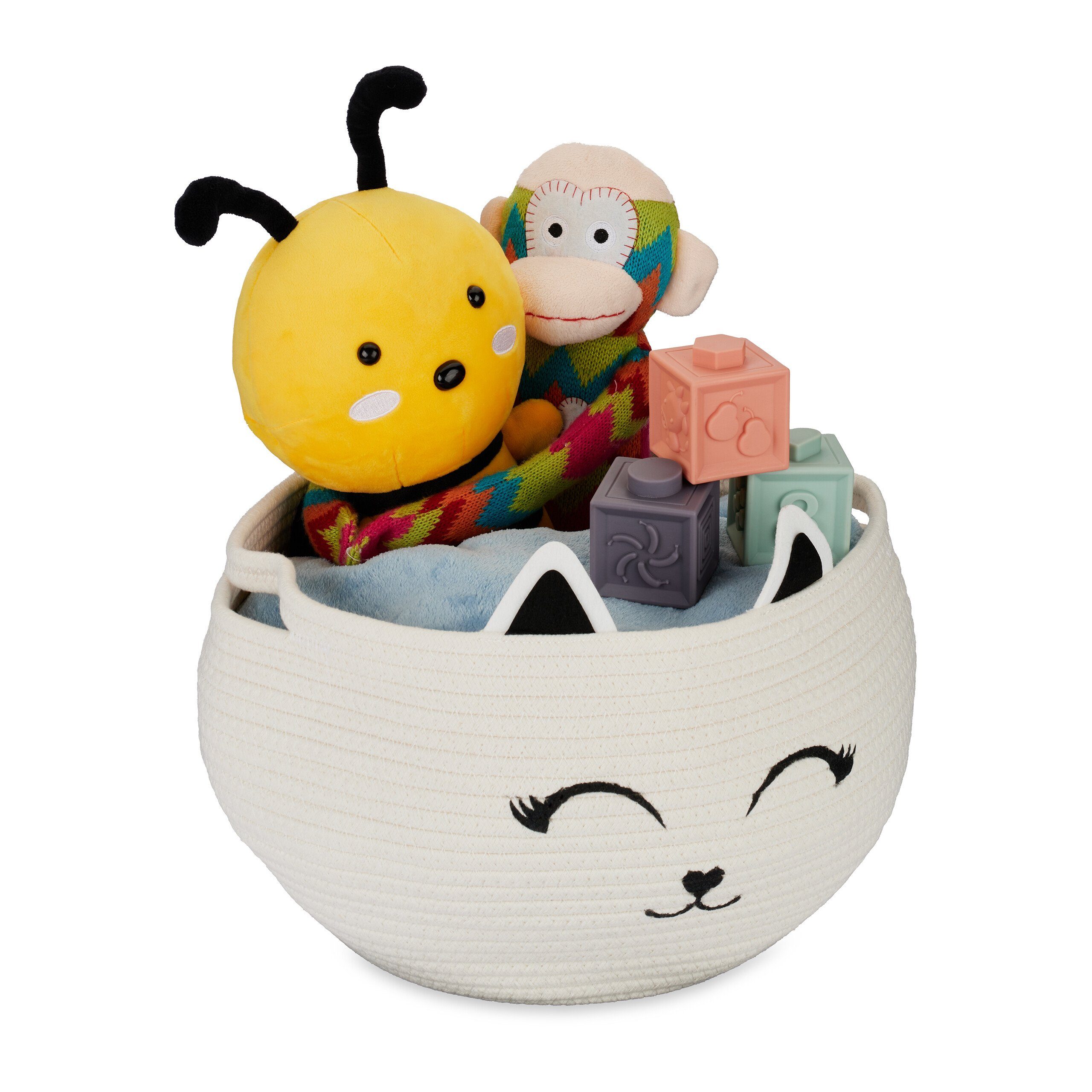relaxdays Aufbewahrungskorb Kinder Aufbewahrungskorb Katze günstig online kaufen