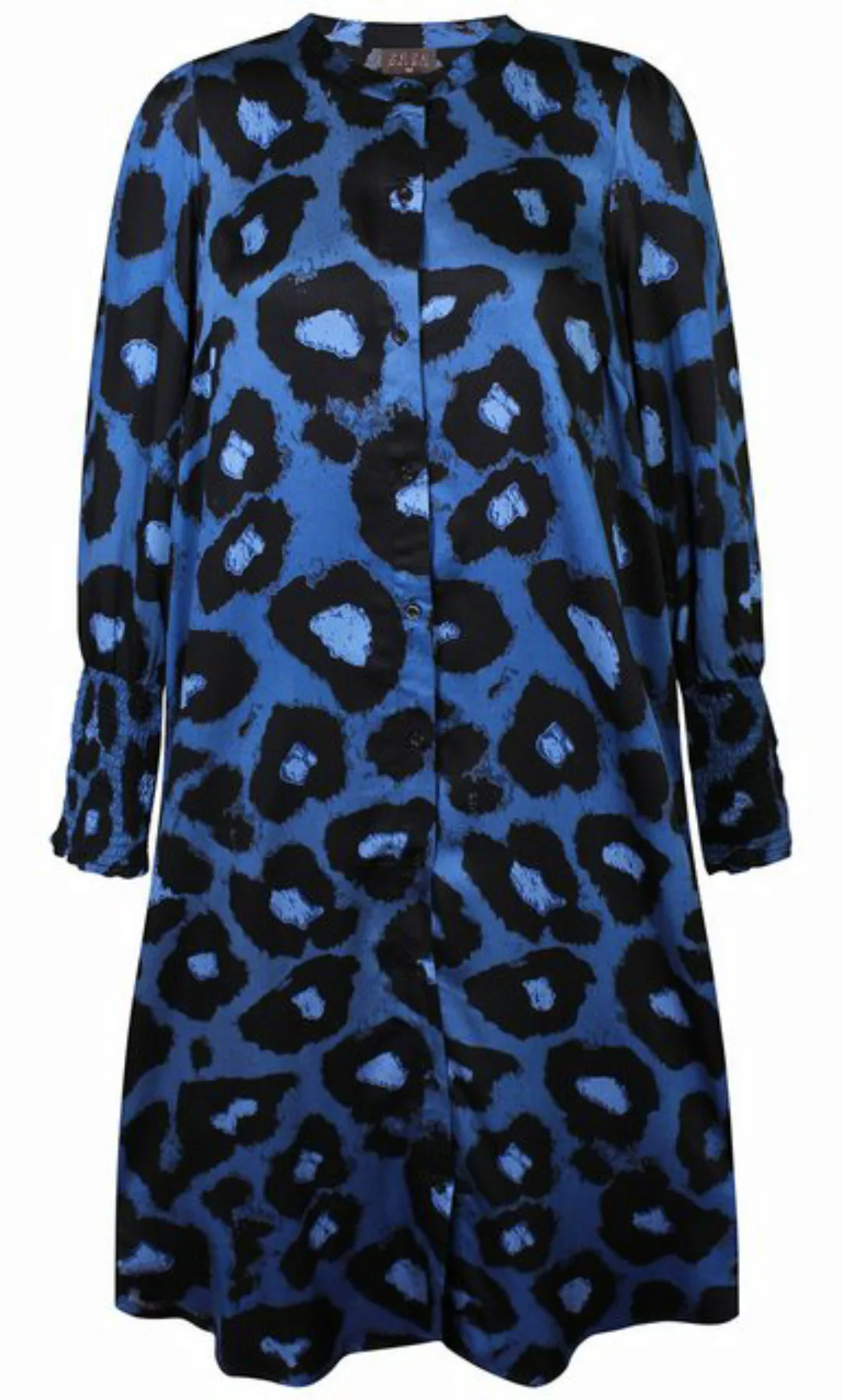 ZE-ZE Nordic Blusenkleid Blusenkleid midi länge gemustert Lapis blue mit al günstig online kaufen