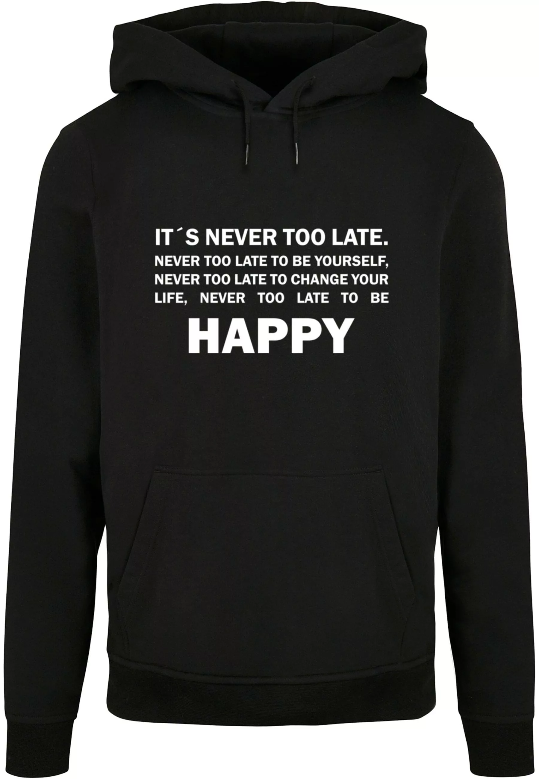 Merchcode Kapuzensweatshirt "Merchcode Herren Never Too Late Basic Hoody" günstig online kaufen