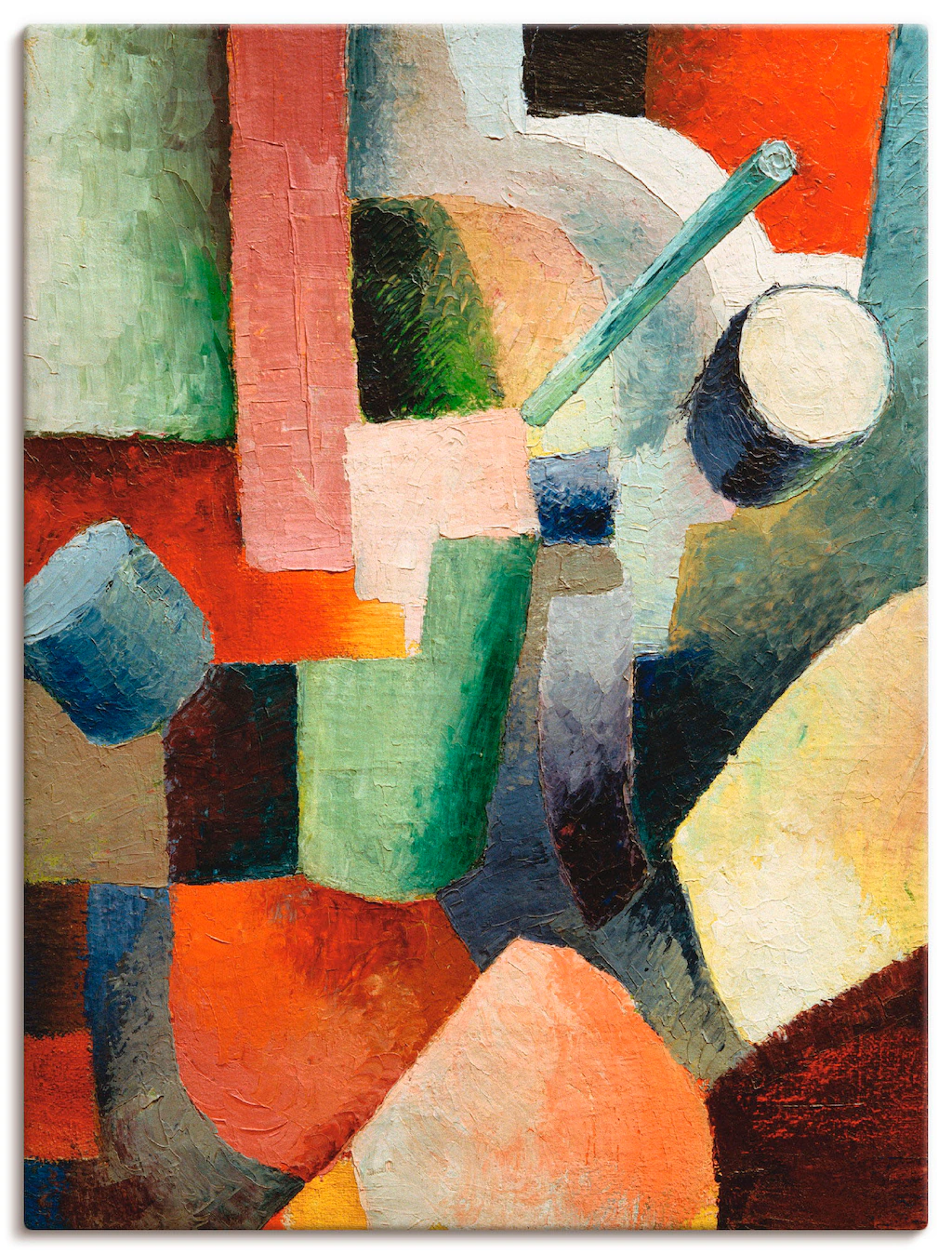 Artland Leinwandbild "Farbige Formenkomposition", Muster, (1 St.), auf Keil günstig online kaufen