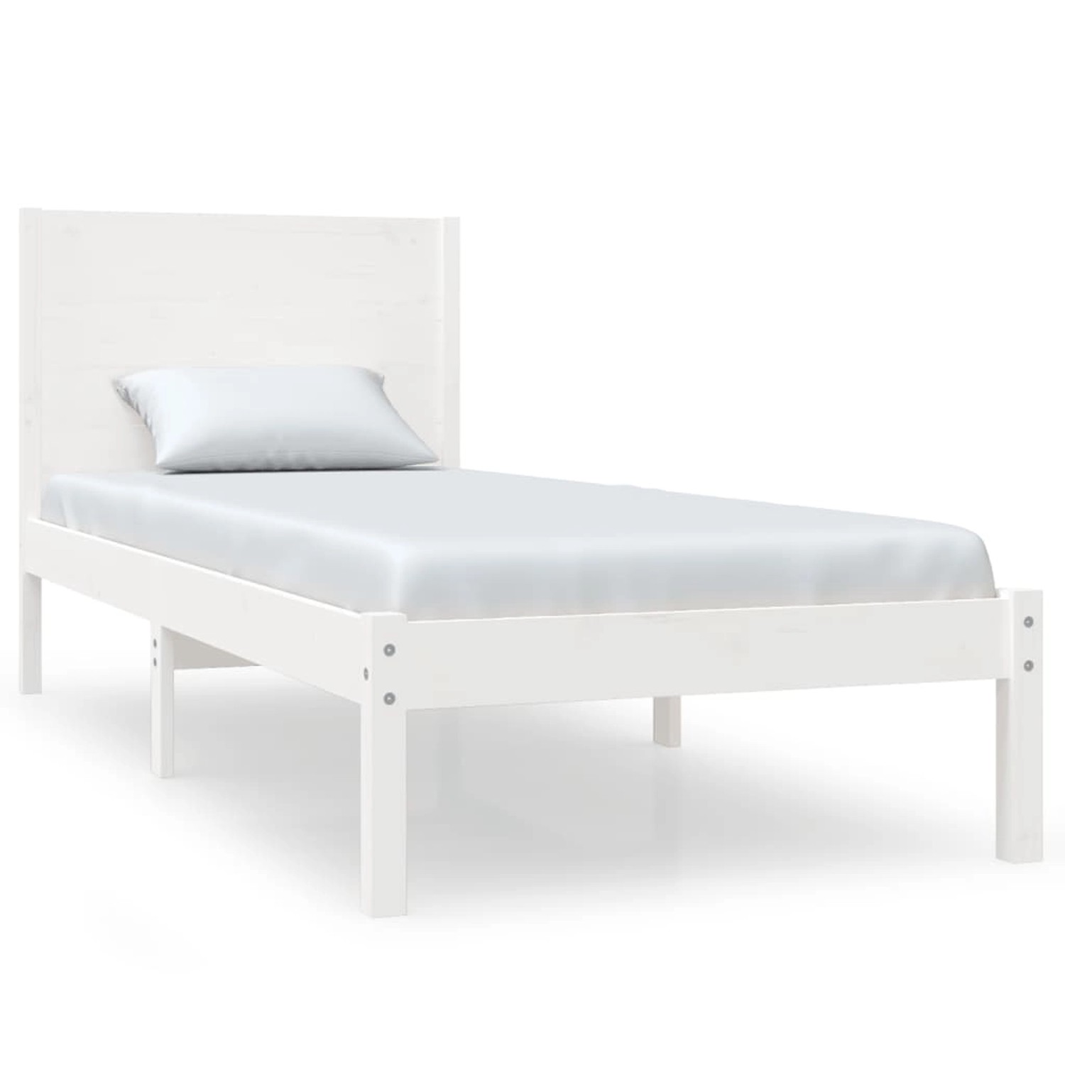 vidaXL Bett Massivholzbett Weiß 75x190 cm günstig online kaufen