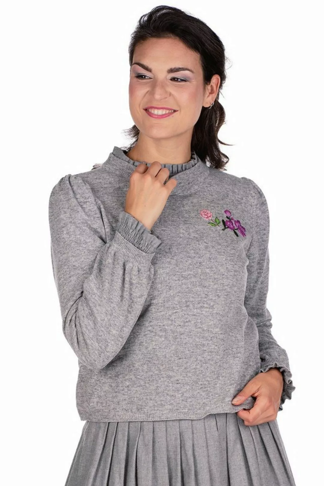 Berwin & Wolff Rundhalspullover Strickpullover Damen - KATLEEN - grau melan günstig online kaufen