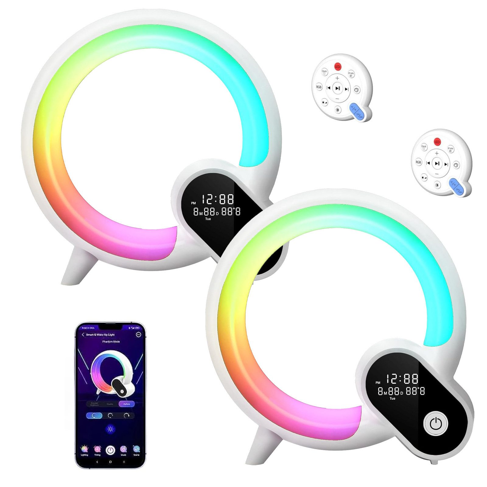 BlingBin LED Nachttischlampe AtmosphäRenlampe Mit Bluetooth günstig online kaufen