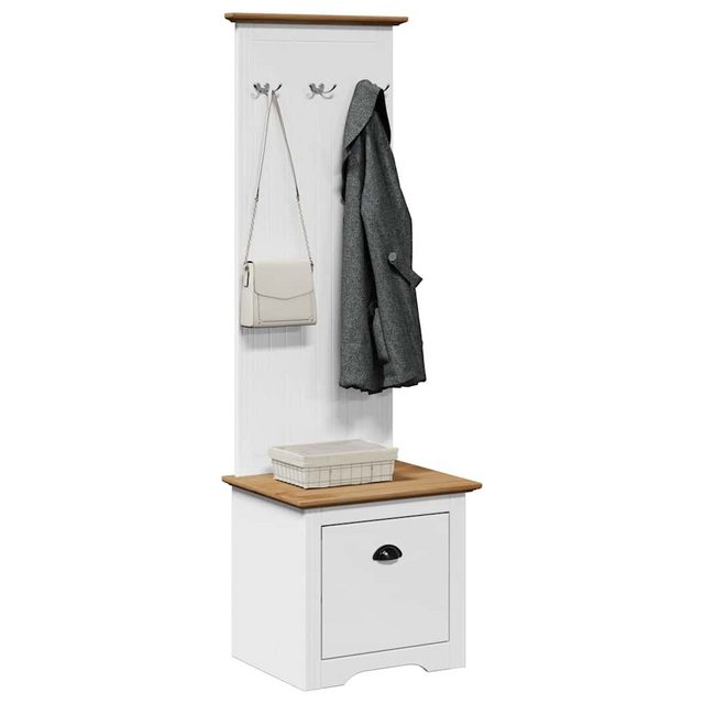 vidaXL Schrankmodule Flurschrank mit Haken BODO Weiß und Braun 50x40x157 cm günstig online kaufen