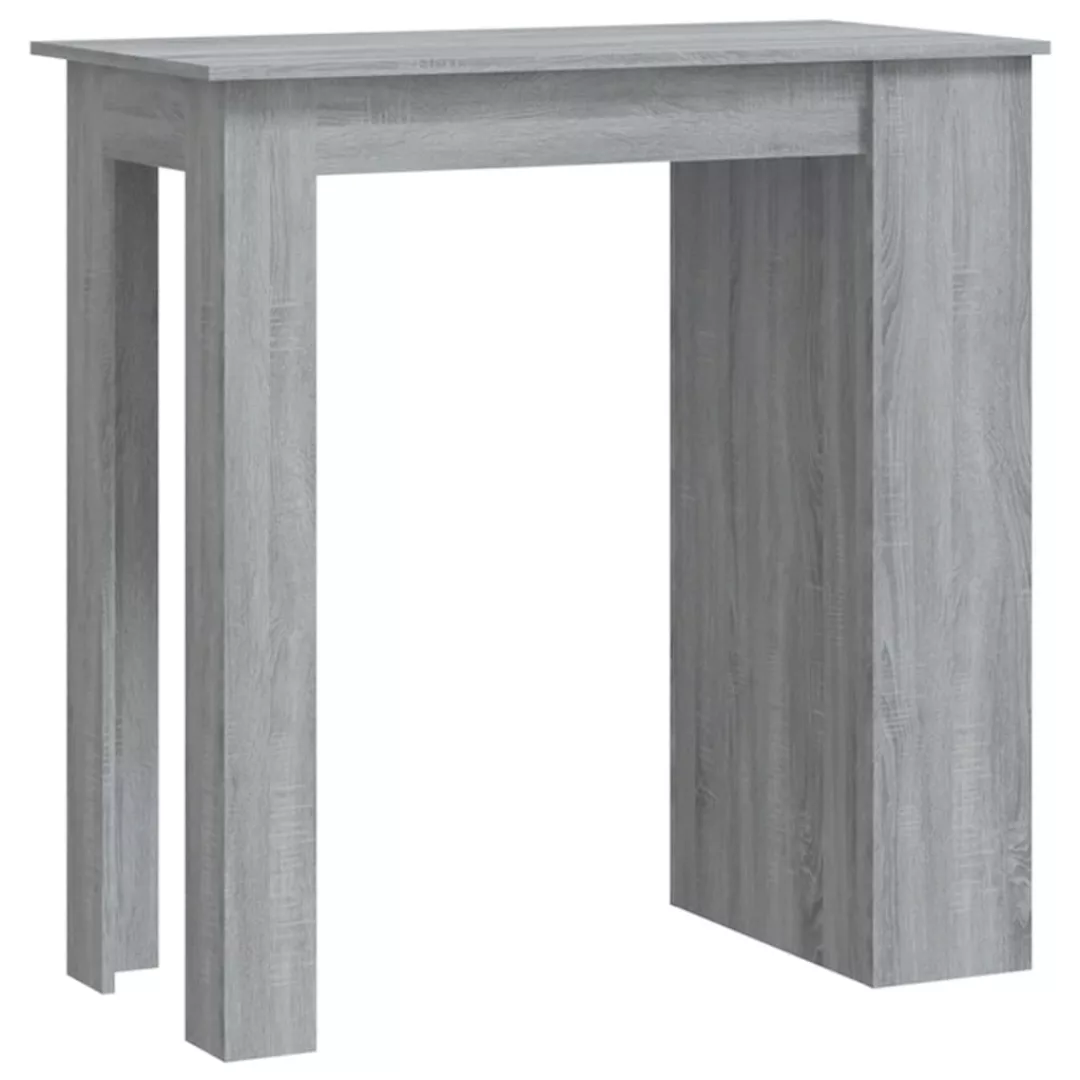 Bartisch Mit Regal Sonoma-eiche Grau 102x50x103,5cm Spanplatte günstig online kaufen