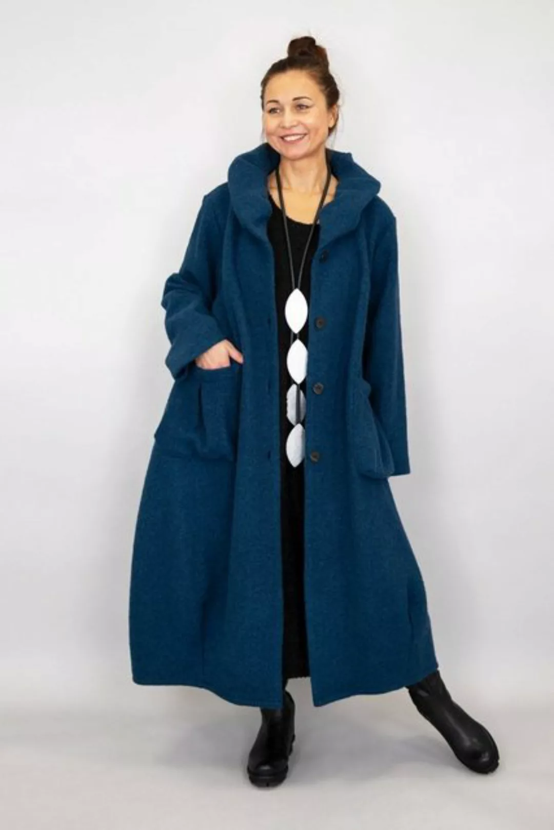 déjà vu Fashion Wollmantel Florence Mantel in A-Linie aus 100 % Wolle (1-tl günstig online kaufen