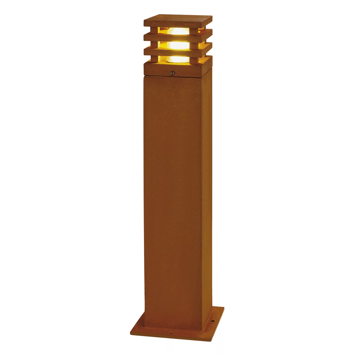 SLV RUSTY® 70, Outdoor Standleuchte, LED, 3000K, eckig, stahl gerostet, L/B günstig online kaufen