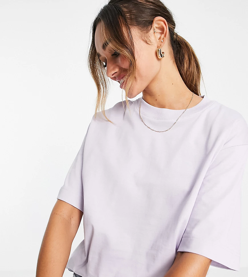 Selected – Exklusives Unisex-T-Shirt in Oversize aus Bio-Baumwolle in Flied günstig online kaufen