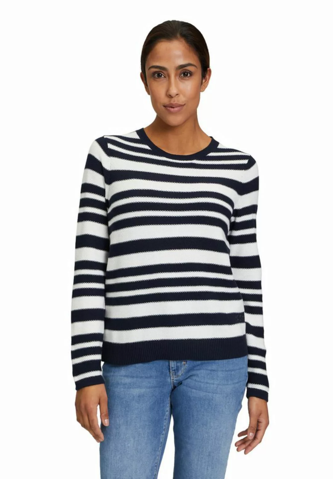 Betty Barclay Strickpullover Betty Barclay Basic-Strickpullover mit Streife günstig online kaufen