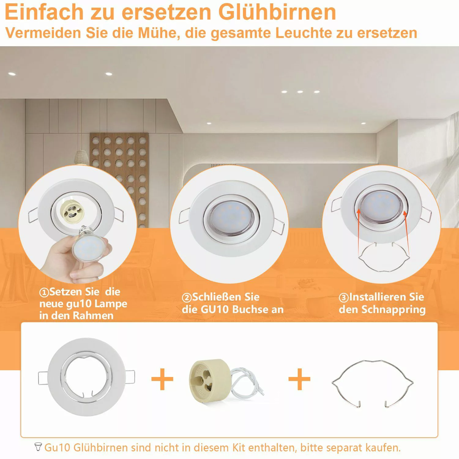 ZMH LED Einbaustrahler 6er mit GU10 günstig online kaufen