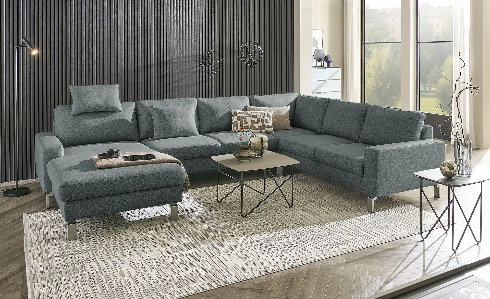 Max Schelling Wohnlandschaft  Maximum 2.0 ¦ grau ¦ Maße (cm): B: 333 H: 86 günstig online kaufen