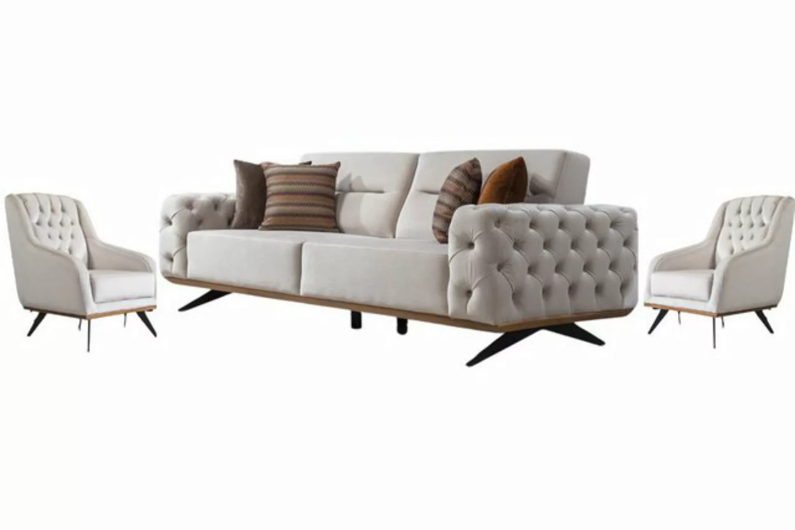 Villa Möbel Sofa Check, Set, mit Relax-/Bettfunktion durch verstellbare Rüc günstig online kaufen