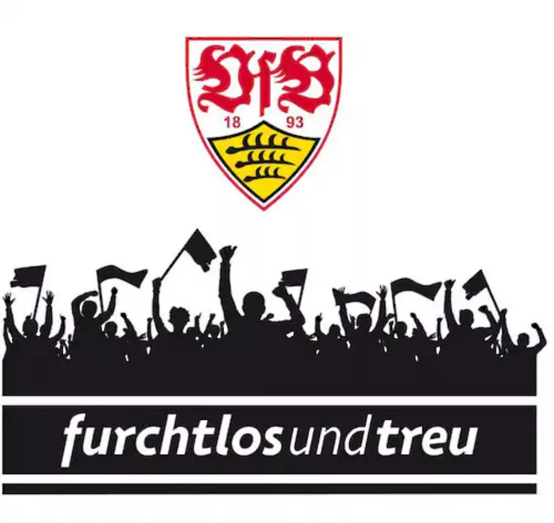 Wall-Art Wandtattoo »VfB Stuttgart Fans mit Logo«, (1 St.) günstig online kaufen