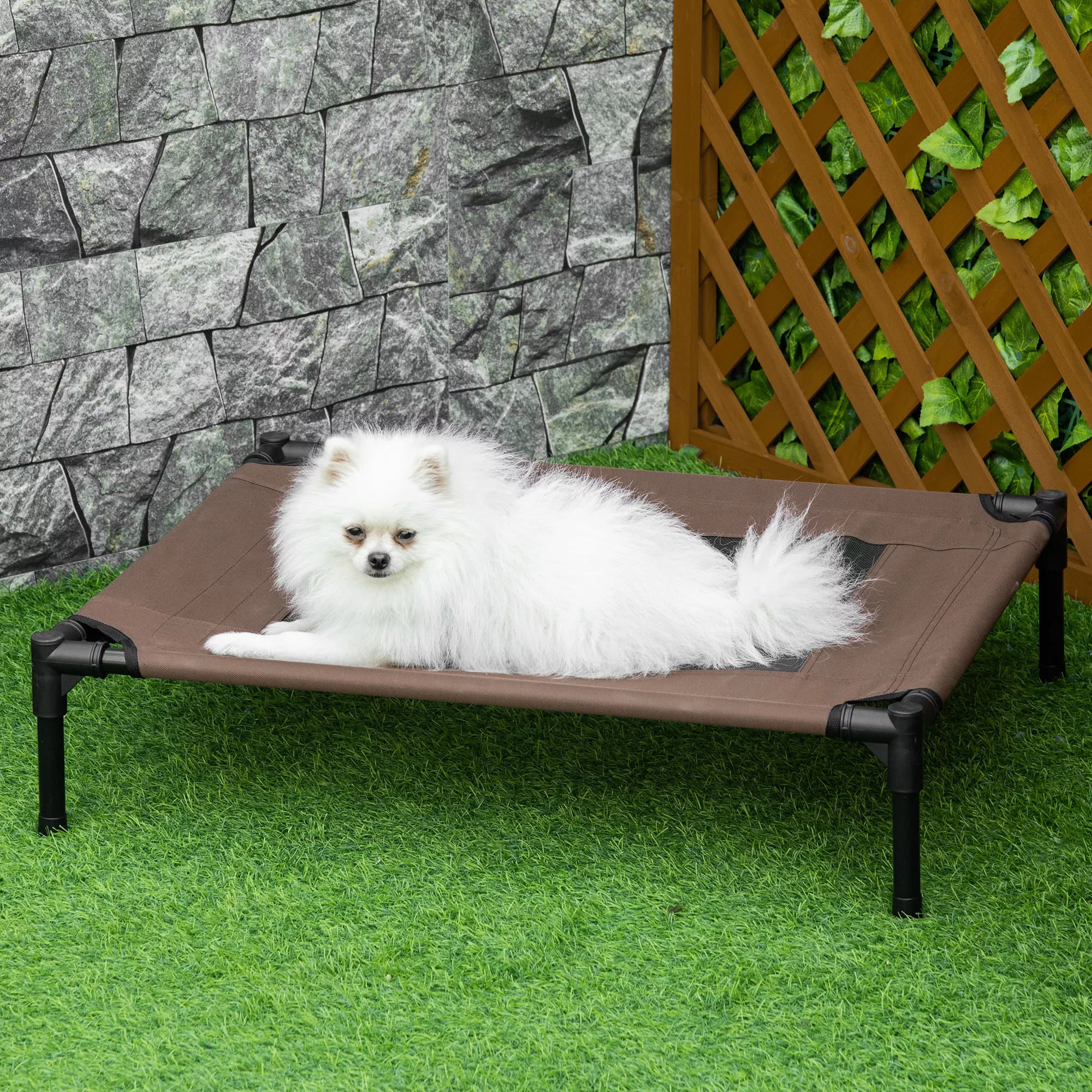 PawHut Outdoor-Hundebett Robuste Hundeliege 76x61x18cm aus 600D Oxford in B günstig online kaufen