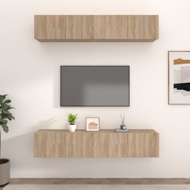 Vidaxl Tv-schränke 4 Stk. Sonoma-eiche 80x30x30 Cm Holzwerkstoff günstig online kaufen