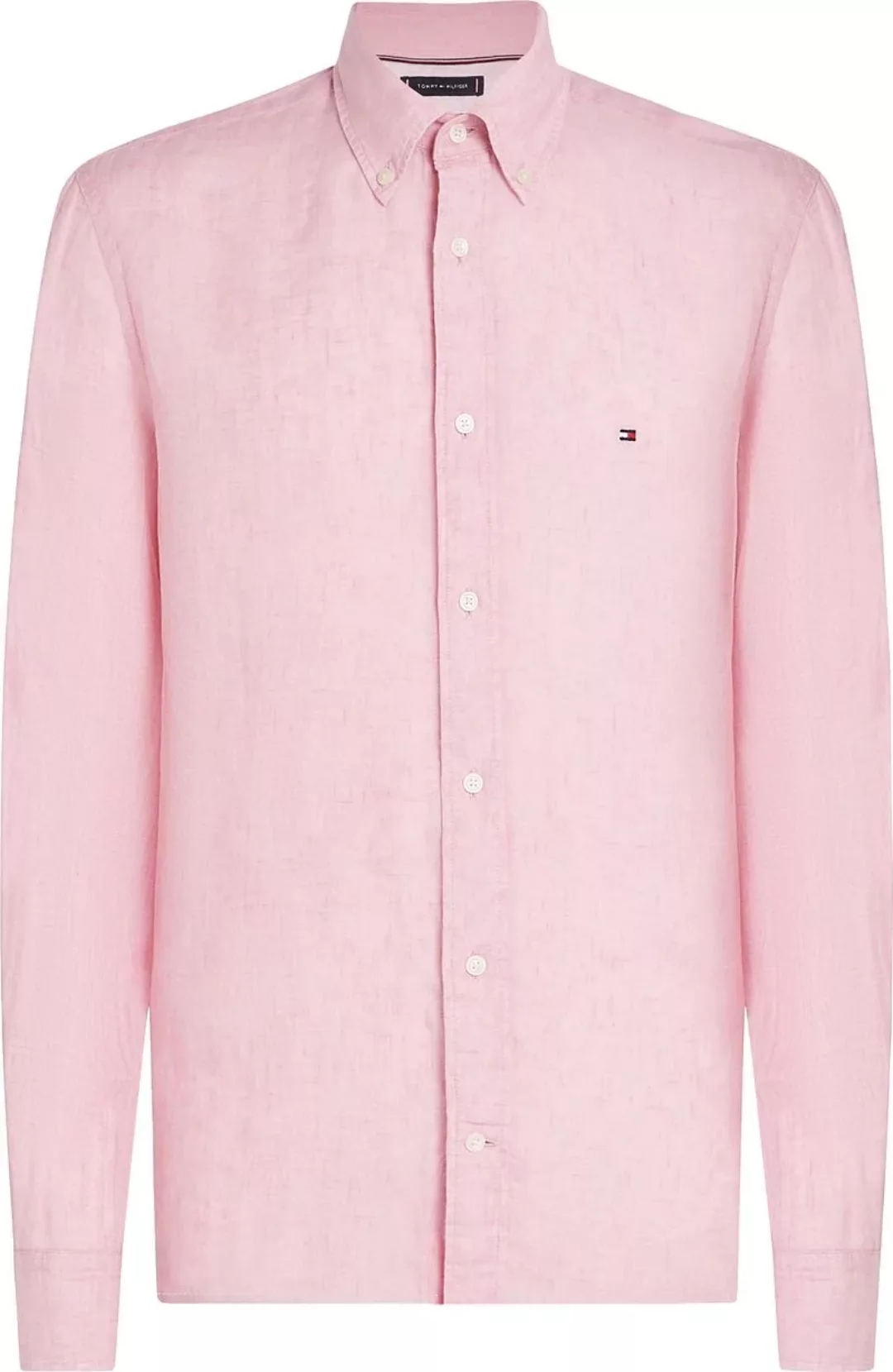 Tommy Hilfiger Hemd Leinen Rosa - Größe M günstig online kaufen