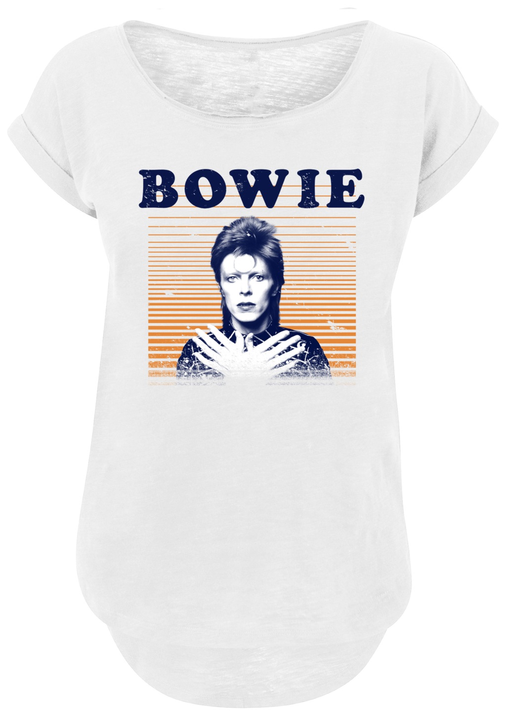 F4NT4STIC T-Shirt "David Bowie Orange Stripes", Print günstig online kaufen