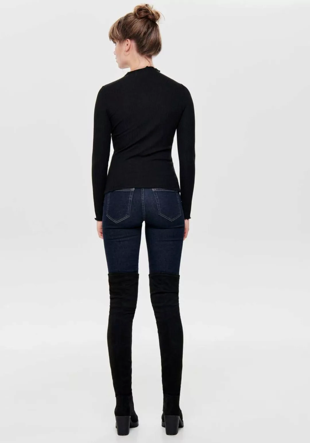 Only Emma High Neck Langarm-t-shirt XL Black günstig online kaufen