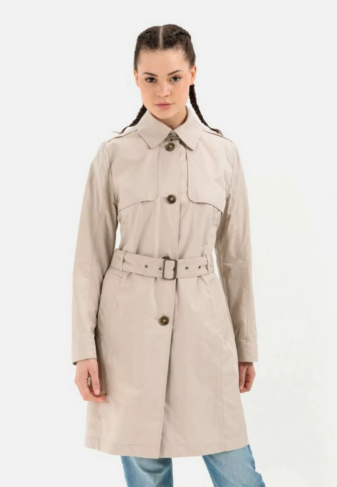 camel active Trenchcoat aus einem Baumwollmix (1-tlg) günstig online kaufen