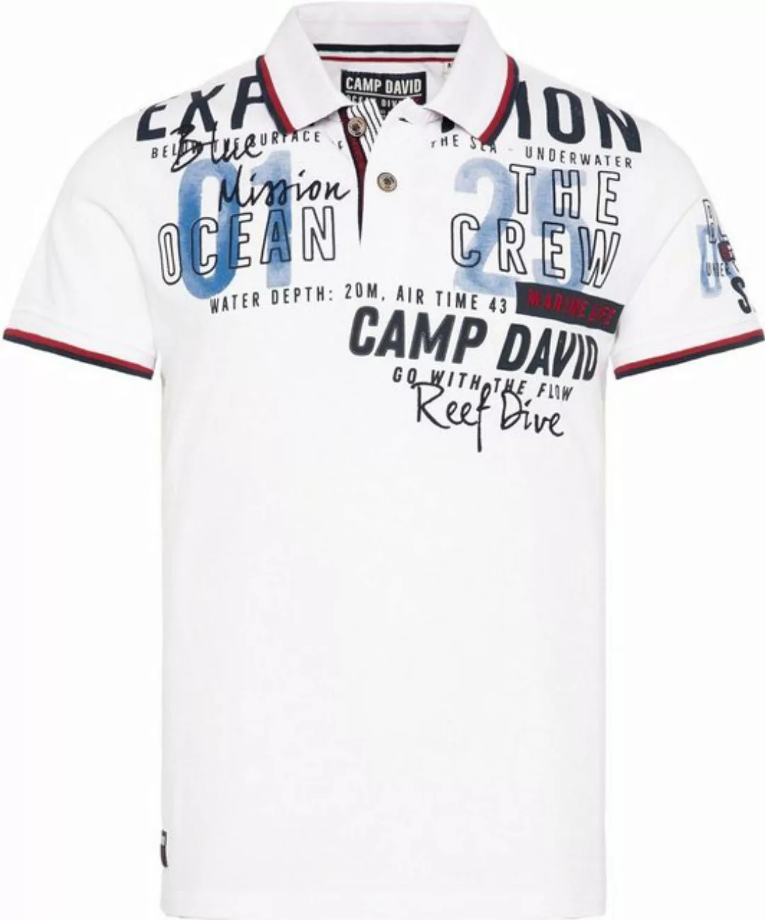 CAMP DAVID Poloshirt mit Logoprägung günstig online kaufen