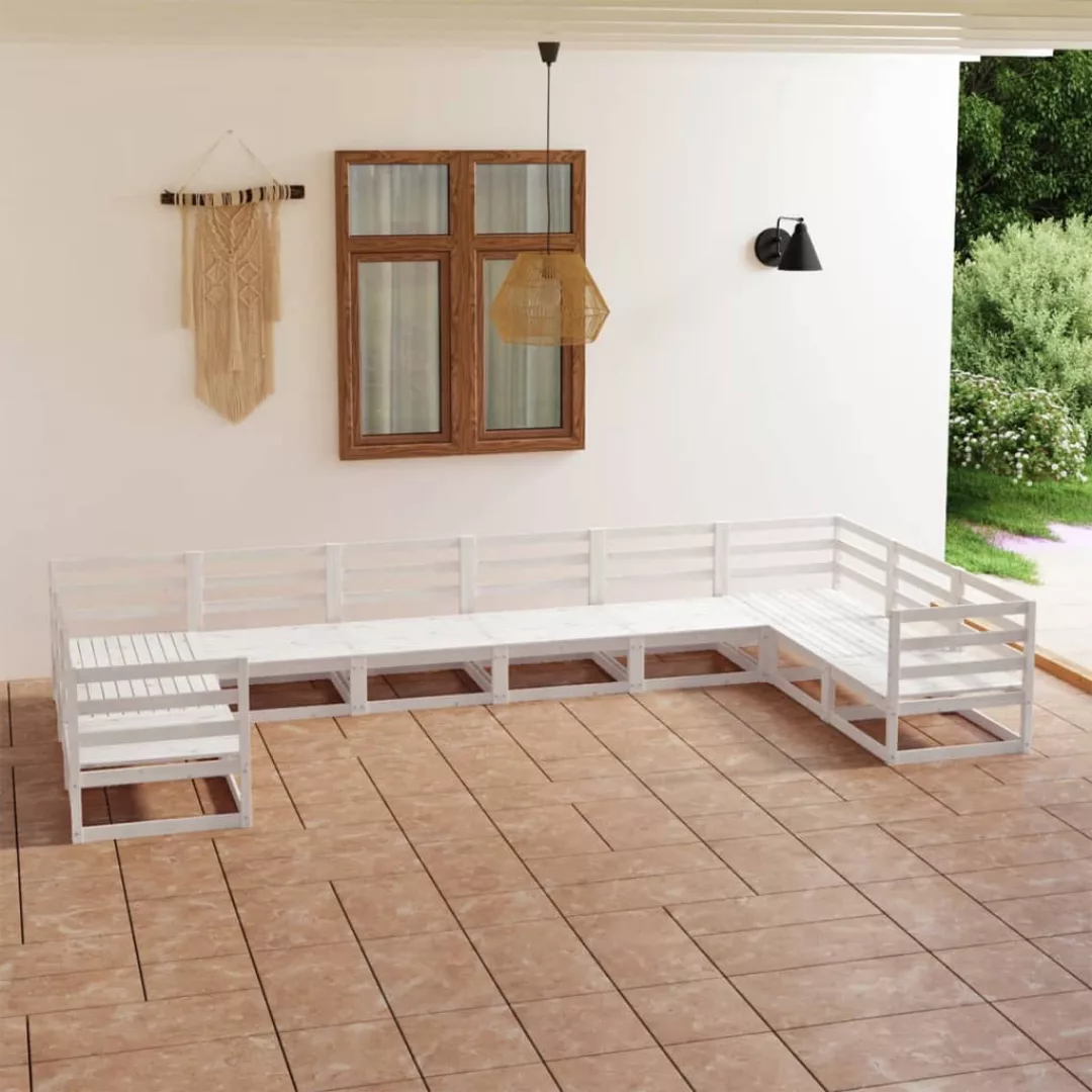 10-tlg. Garten-lounge-set Kiefer Massivholz günstig online kaufen