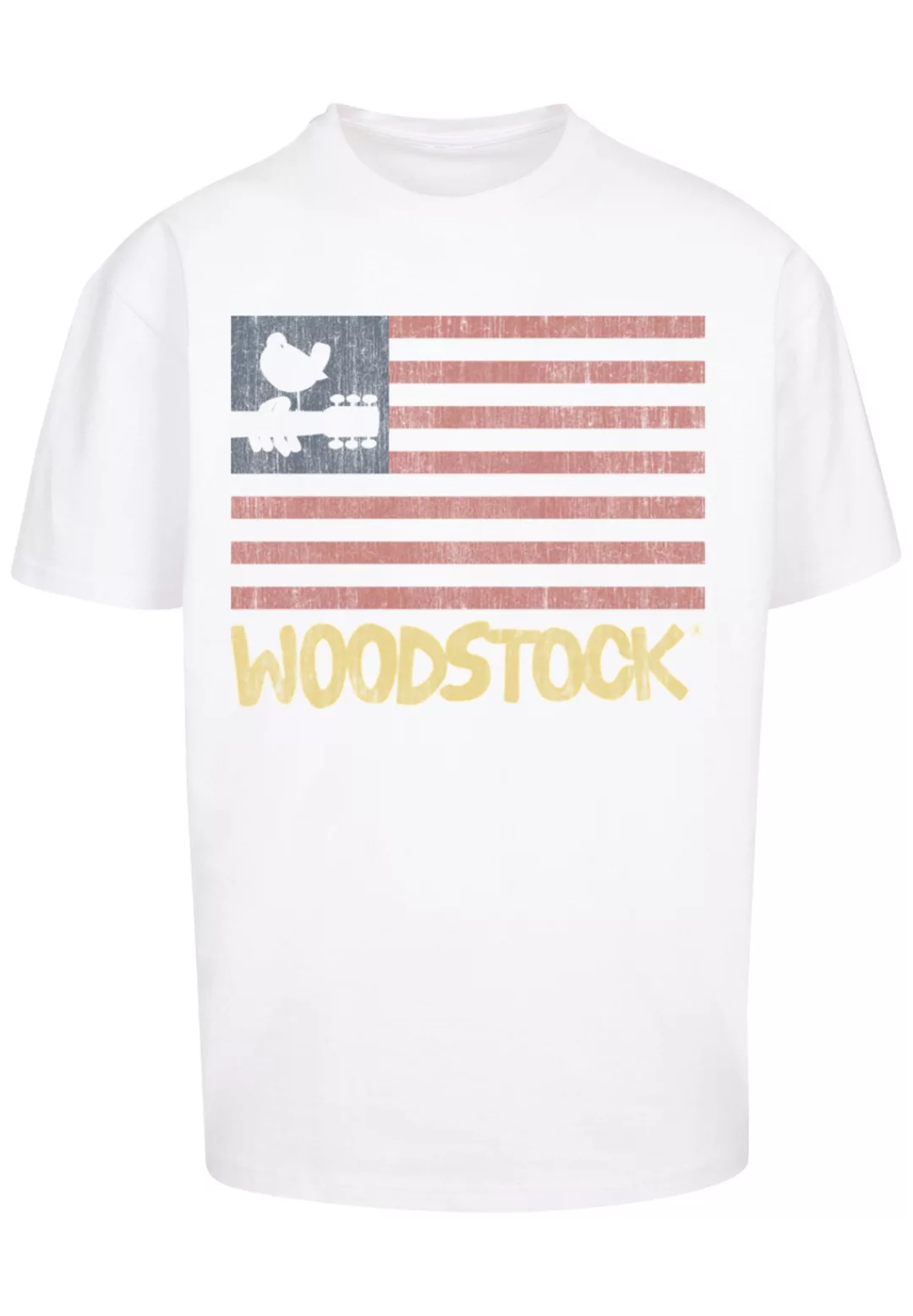 F4NT4STIC T-Shirt "Woodstock Distressed Flag Music Festival Rock", Print günstig online kaufen