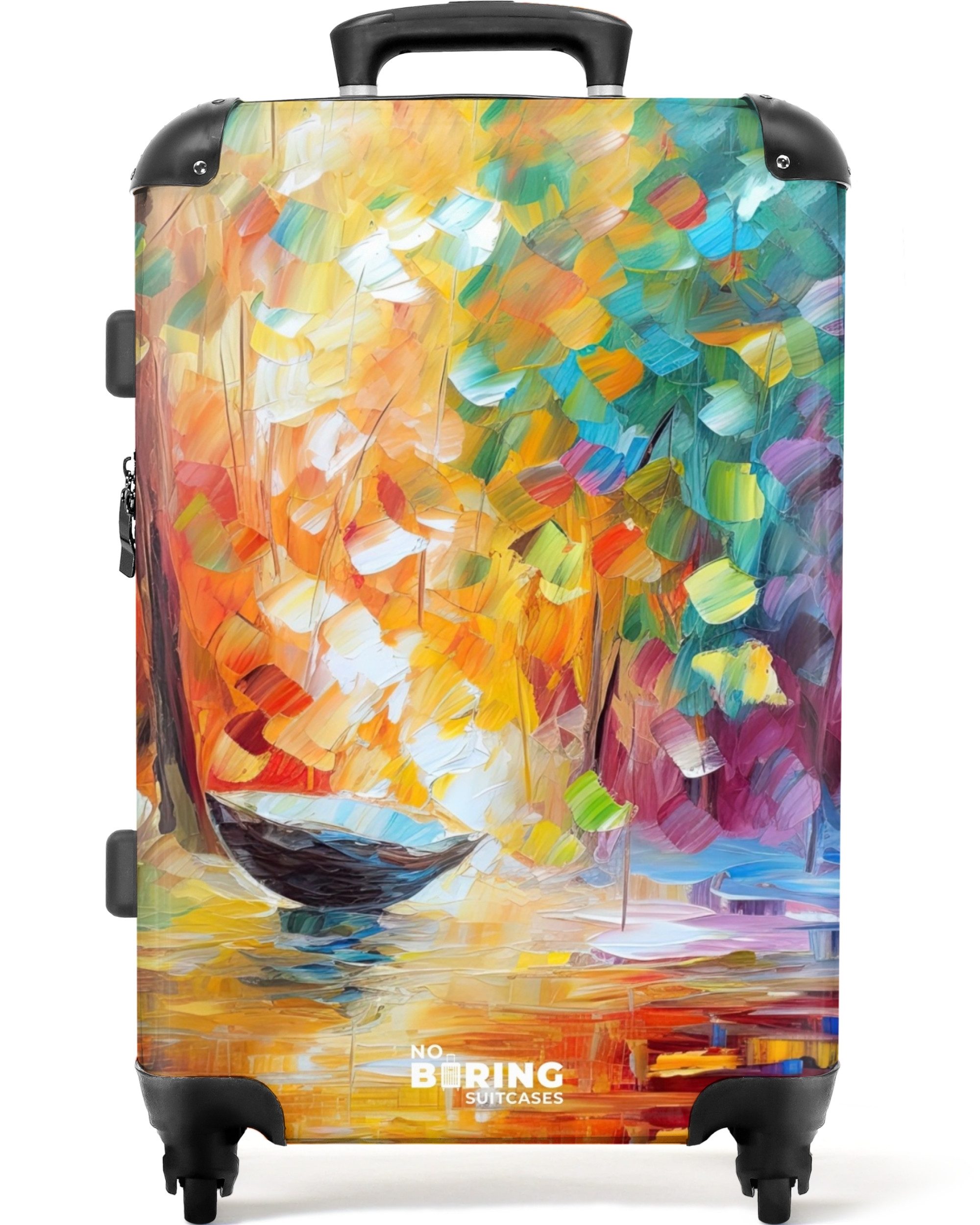 NoBoringSuitcases.com© Hartschalen-Trolley Bunt - Ölfarbe - günstig online kaufen