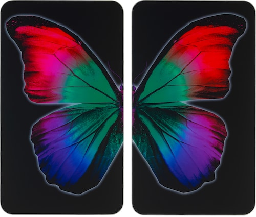 WENKO Herd-Abdeckplatte »Universal Butterfly by Night«, (Set, 2 tlg.) günstig online kaufen