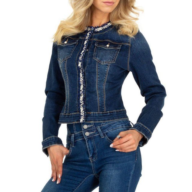 Ital-Design Jeansjacke Damen Freizeit Jeansstoff Jeansjacke in Blau günstig online kaufen