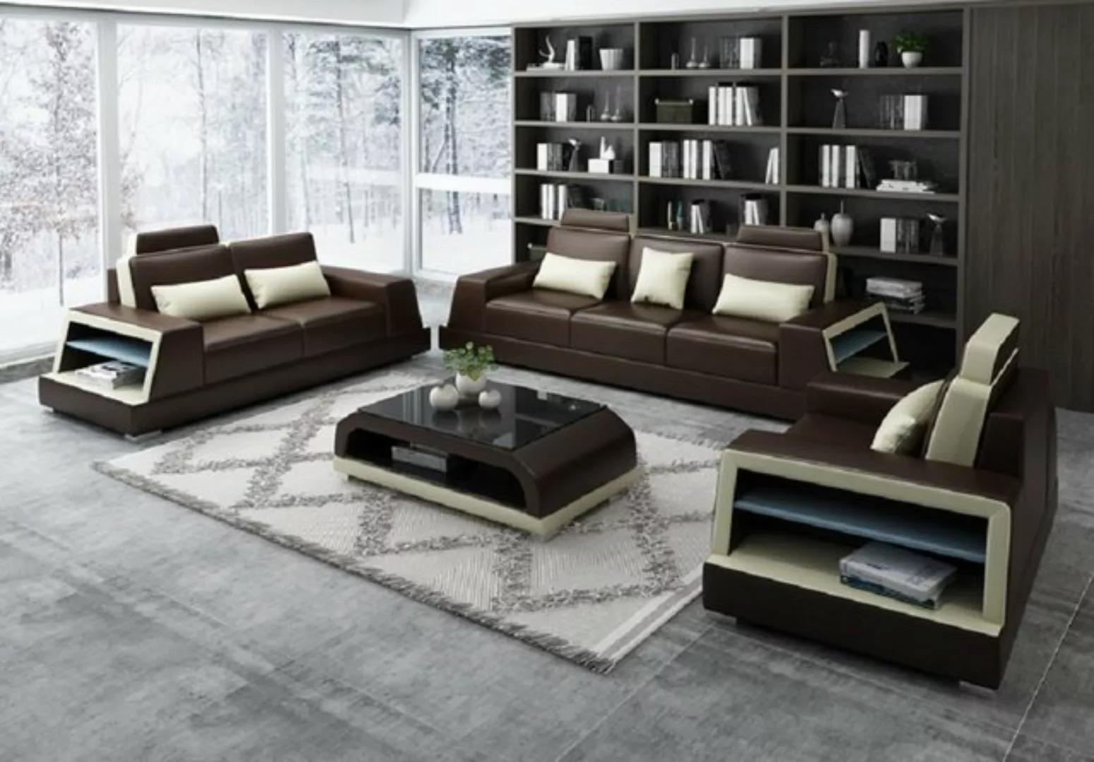 JVmoebel Sofa Moderne Sofagarnitur 321 Sitzer Sofa Couch Polster, Made in E günstig online kaufen