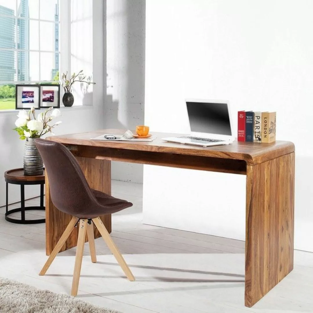 Schreibtisch DAIPUR Sheesham massiv Holz gewachst 150cm günstig online kaufen
