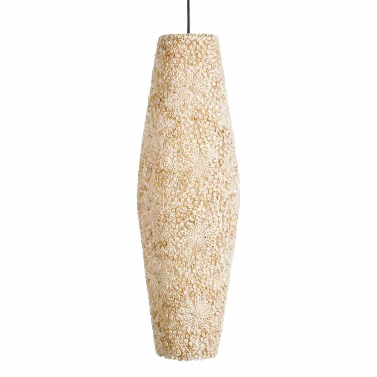 Deckenlampe Beige 25 X 25 X 80 Cm Naturfaser günstig online kaufen