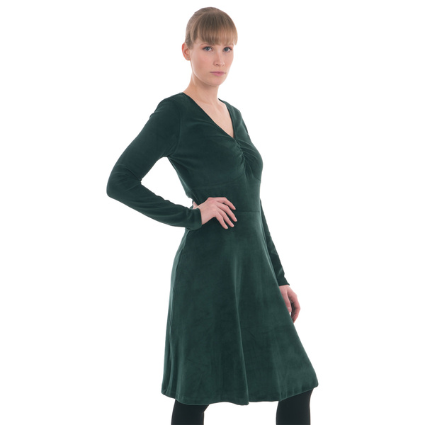 Damen Kleid Aus Bio Baumwolle (Gots) Samt "Dorsa" günstig online kaufen