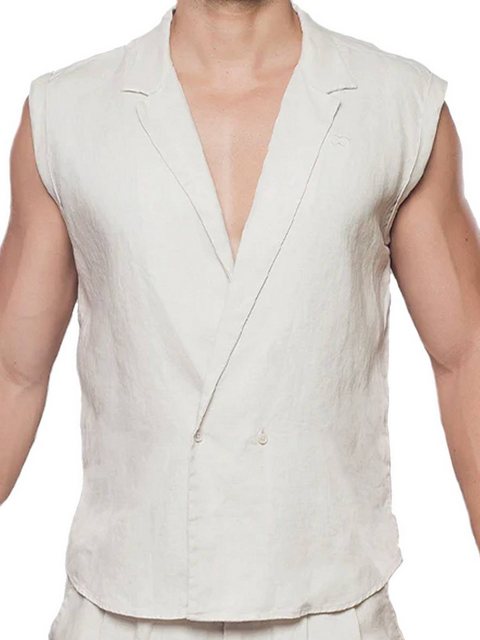 2eros Sweatweste 2Eros Breezy Single Button Wrap Vest Beige M günstig online kaufen